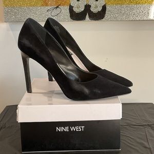 Nine West Black Suede Heels